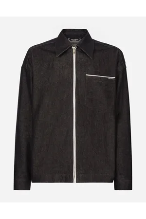Dolce & Gabbana Cazadora De Denim Orillado Con Cremallera - Hombre Denim Multicolor 50