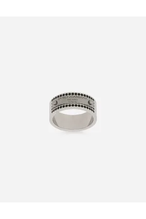Dolce & Gabbana Anillo Con Placa De Strass - Hombre Bisutería Metal M