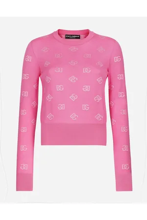 Dolce & Gabbana Jersey De Jacquard De Lana Y Seda Con Logotipo Dg - Mujer Prendas De Punto 36