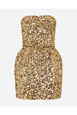 Dolce & Gabbana Vestido Corto Sin Tirantes De Lentejuelas - Mujer Vestidos 42
