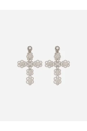 Dolce & Gabbana Pendientes Easy Diamond En Oro De 18 Kt Con Pavé De Diamantes - Mujer Pendientes Dorado Onesize