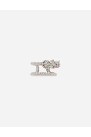 Dolce & Gabbana Pendiente Con Doble Earcuff En Oro De 18 Kt Con Pavé De Diamantes - Mujer Pendientes Dorado Onesize