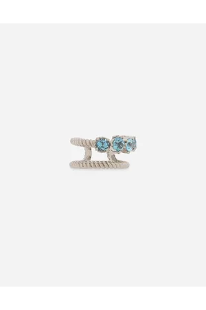 Dolce & Gabbana Pendiente Con Doble Earcuff En Oro De 18 Kt Con Topacios Swiss - Mujer Pendientes Dorado Onesize