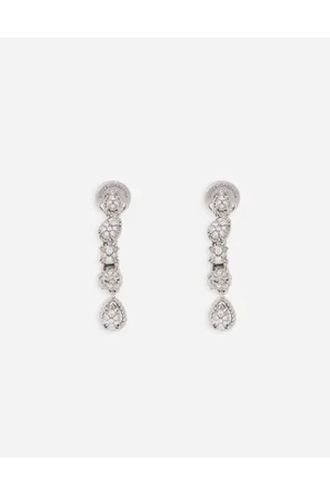 Dolce & Gabbana Pendientes Easy Diamond En Oro De 18 Kt Con Pavé De Diamantes - Mujer Pendientes Dorado Onesize