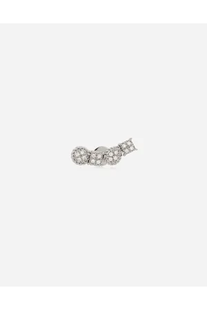 Dolce & Gabbana Pendiente En Oro De 18 Kt Con Pavés De Diamantes - Mujer Pendientes Dorado Onesize