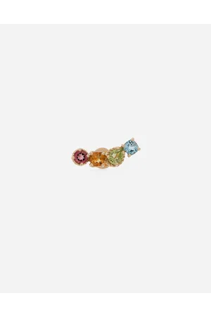 Dolce & Gabbana Pendiente En Oro Amarillo De 18 Kt Con Zafiros Multicolores - Mujer Pendientes Onesize