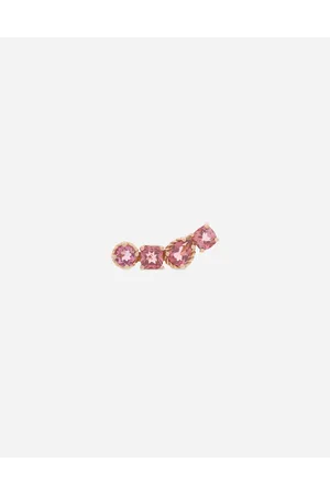 Dolce & Gabbana Pendiente En Oro De 18 Kt Con Turmalinas Rosa - Mujer Pendientes Dorado Onesize