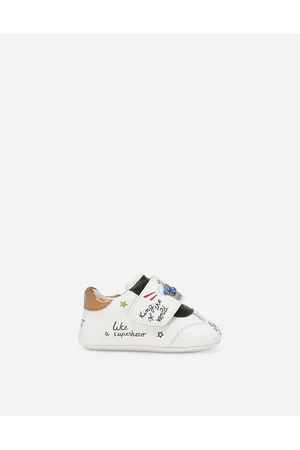 Dolce & Gabbana Zapatilla De Napa Estampada - Hombre Zapatos Recién Nacido (16-20) Blanco 20