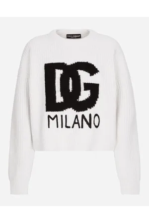 Dolce & Gabbana Jersey De Lana De Canalé Con Logotipo Dg - Mujer Prendas De Punto 38