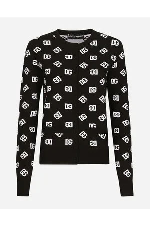 Dolce & Gabbana Cárdigan De Viscosa Con Logotipo Dg Jacquard - Mujer Prendas De Punto Multicolor 36