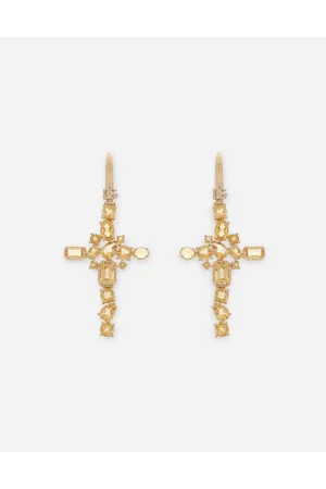 Dolce & Gabbana Pendientes Anna En Oro Amarillo De 18 Kt Con Cuarzos Citrinos - Mujer Pendientes Onesize