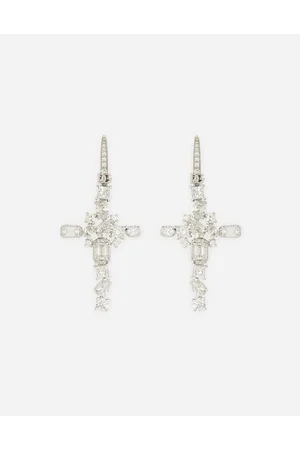Dolce & Gabbana Pendientes Easy Diamond En Oro De 18 Kt Con Diamantes - Mujer Pendientes Dorado Onesize