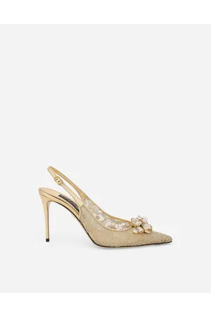 Dolce & Gabbana Zapato De Salón Destalonado Rainbow En Encaje De Lúrex - Mujer Zapatos De Salón Y Destalonados Encaje 36
