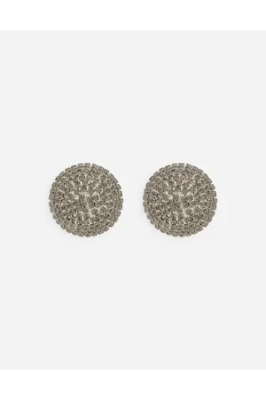 Dolce & Gabbana Pendientes Semiesféricos De Botón De Strass - Mujer Bisutería Metal Onesize