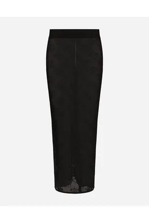 Dolce & Gabbana Falda De Punto De Malla Con Logotipo Dg Jacquard - Mujer Faldas 36