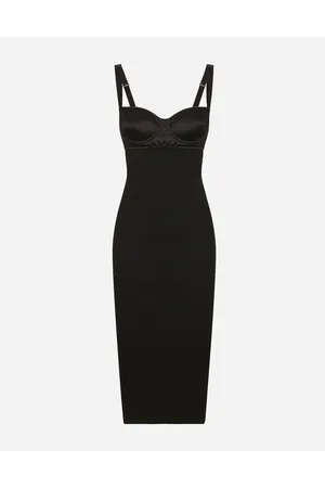 Dolce & Gabbana Vestido Longuette De Punto Con Sujetador Corsetero - Mujer Vestidos Viscosa 52