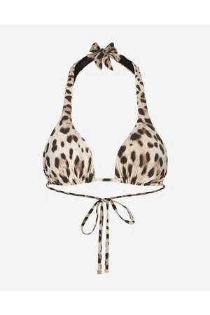 Dolce & Gabbana Sujetador De Bikini En Triángulo Con Relleno Y Estampado De Leopardo - Mujer Moda Baño Estampado Animal Punto 1