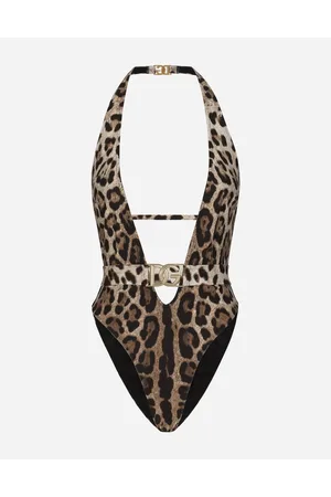 Dolce & Gabbana Bañador Entero Con Estampado De Leopardo Con Cinturón - Mujer Moda Baño Estampado Animal Punto 2
