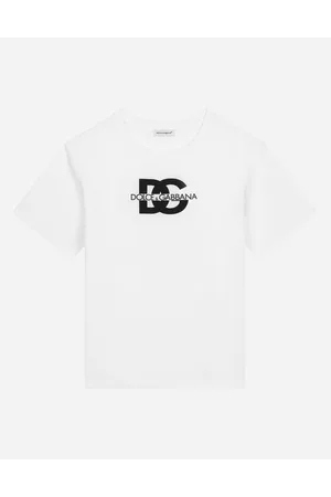 Dolce & Gabbana Jersey T-shirt With Dg Logo Print - Baby Male Camisetas Y Sudaderas 5 Years