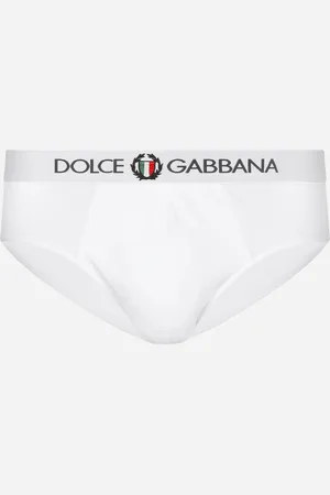 Dolce & Gabbana Slip Medio En Algodón Elástico Con Emblema - Hombre Ropa Interior Y Ropa De Casa Algod�n 3