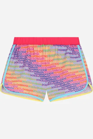 Dolce & Gabbana Bañador De Tejido Indesmallable Con Estampado Logomania - Mujer Pantalones Y Faldas 2 Years