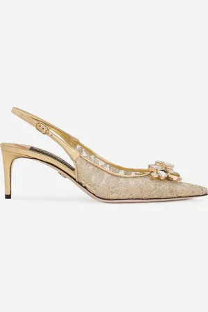 Dolce & Gabbana Zapato De Salón Destalonado Rainbow En Encaje De Lúrex - Mujer Zapatos De Salón Y Destalonados Encaje 40