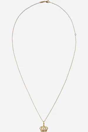 Dolce & Gabbana Colgante Crown Con Corona En Amarillo, Rubíes Y Zafiro - Hombre Collares Dorado Onesize