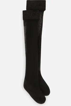 Dolce & Gabbana Medias Parisinas Con Logotipo En Cinta Elástica - Mujer Calcetines L