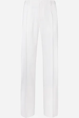 Dolce & Gabbana Pantalón De Pernera Recta De Lana Elástica - Hombre Pantalones Largos Y Cortos 48