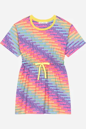 Dolce & Gabbana Vestido De Punto Con Estampado Logomania - Mujer Vestidos 6 Years