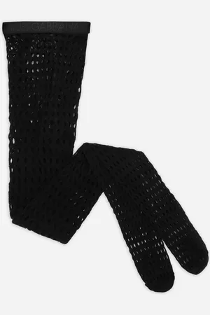 Dolce & Gabbana Pantis De Red Con Logotipo En Cintura Elástica - Mujer Calcetines S