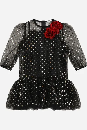 Dolce & Gabbana Vestido De Tul Bordado Con Lentejuelas - Mujer Vestidos Multicolor 2 Years