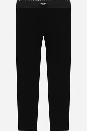 Dolce & Gabbana Jersey Leggings With Logo Tag - Baby Female Pantalones Y Faldas 2 Years