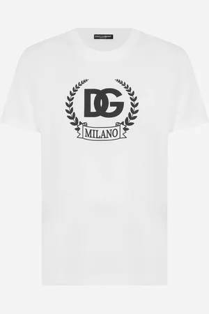 Dolce & Gabbana Camiseta De Manga Corta De Algodón Con Estampado Dg - Hombre Camisetas Y Polos 48