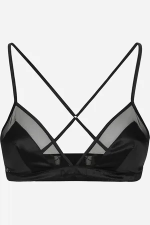 Dolce & Gabbana Sujetador De Triángulo Con Copa Blanda De Raso Y Tul - Mujer Lingerie Raso 2