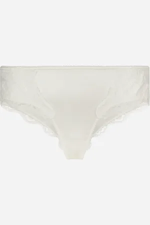 Dolce & Gabbana Slip De Raso Con Encaje - Mujer Lingerie Seda 1