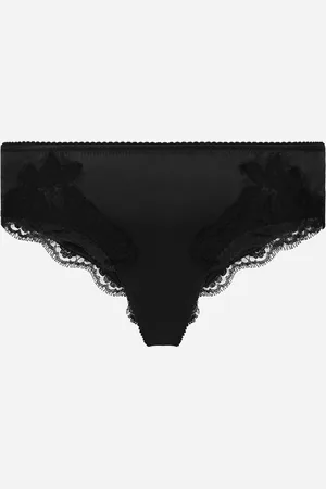 Dolce & Gabbana Slip De Raso Con Encaje - Mujer Lingerie Seda 1