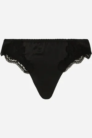 Dolce & Gabbana Tanga De Raso Con Encaje - Mujer Lingerie Seda 1