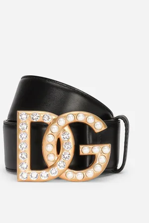 Dolce & Gabbana Ceinture En Cuir De Veau Avec Logo Dg Bijou - Mujer Cinturones Piel 65