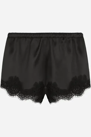 Dolce & Gabbana Shorts De Lencería En Raso Con Encaje - Mujer Lingerie Seda 2