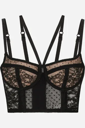 Dolce & Gabbana Corsé De Lencería En Encaje Con Tirantes - Mujer Lingerie Encaje 1