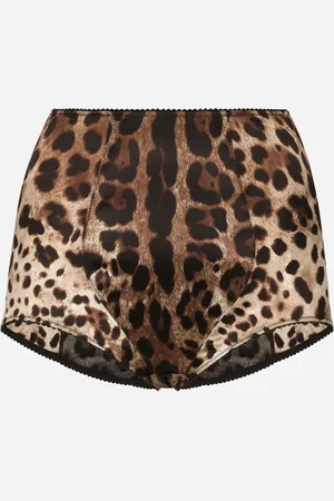 Dolce & Gabbana Culotte De Raso Estampado Leopardo - Mujer Lingerie Estampado Animal Raso 5