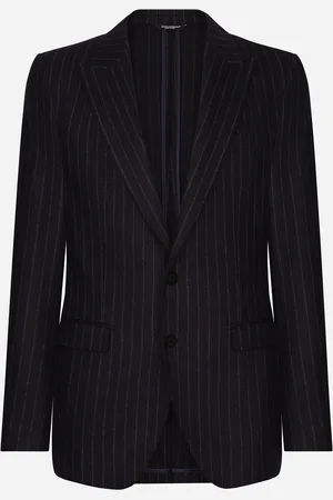 Dolce & Gabbana Chaqueta Taormina De Botonadura Sencilla De Franela Con Rayas Diplomáticas - Hombre Trajes Y Americanas 48