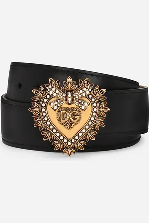 Dolce & Gabbana Cinturón Devotion De Cuero Lux - Mujer Cinturones Piel 75