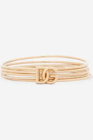 Dolce & Gabbana Pulsera Rígida De Aros Con Logotipo Dg - Mujer Bisutería Metal Onesize