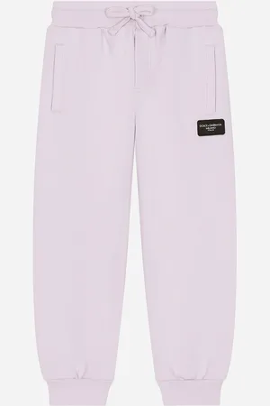 Dolce & Gabbana Pantalón De Chándal En Punto Con Placa Con Logotipo - Mujer Pantalones Y Faldas 6 Years