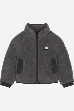 Dolce & Gabbana Chaqueta De Pelo Sintético Con Placa Con Logotipo - Hombre Abrigos Y Chaquetones 2 Years