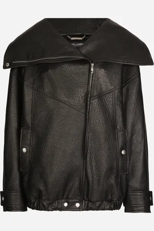 Dolce & Gabbana Cazadora Motera Oversize En Piel De Cordero Vegetal - Mujer Abrigos Y Chaquetones 36