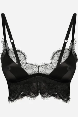 Dolce & Gabbana Bralette Con Copa Blanda De Raso Con Encaje - Mujer Lingerie 3