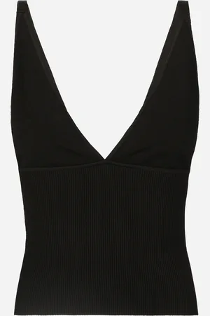 Dolce & Gabbana Camiseta Sin Mangas En Punto De Viscosa - Mujer Camisas Y Tops 36